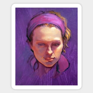 Portrait of Phoebe : Oil Painting Sticker